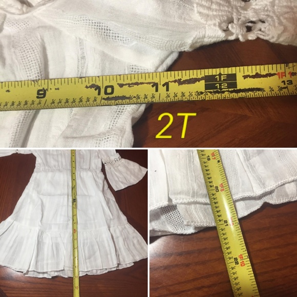 🆕️ 🌸Girls' Cold Shoulder Boho Dress - Picture 7 of 8